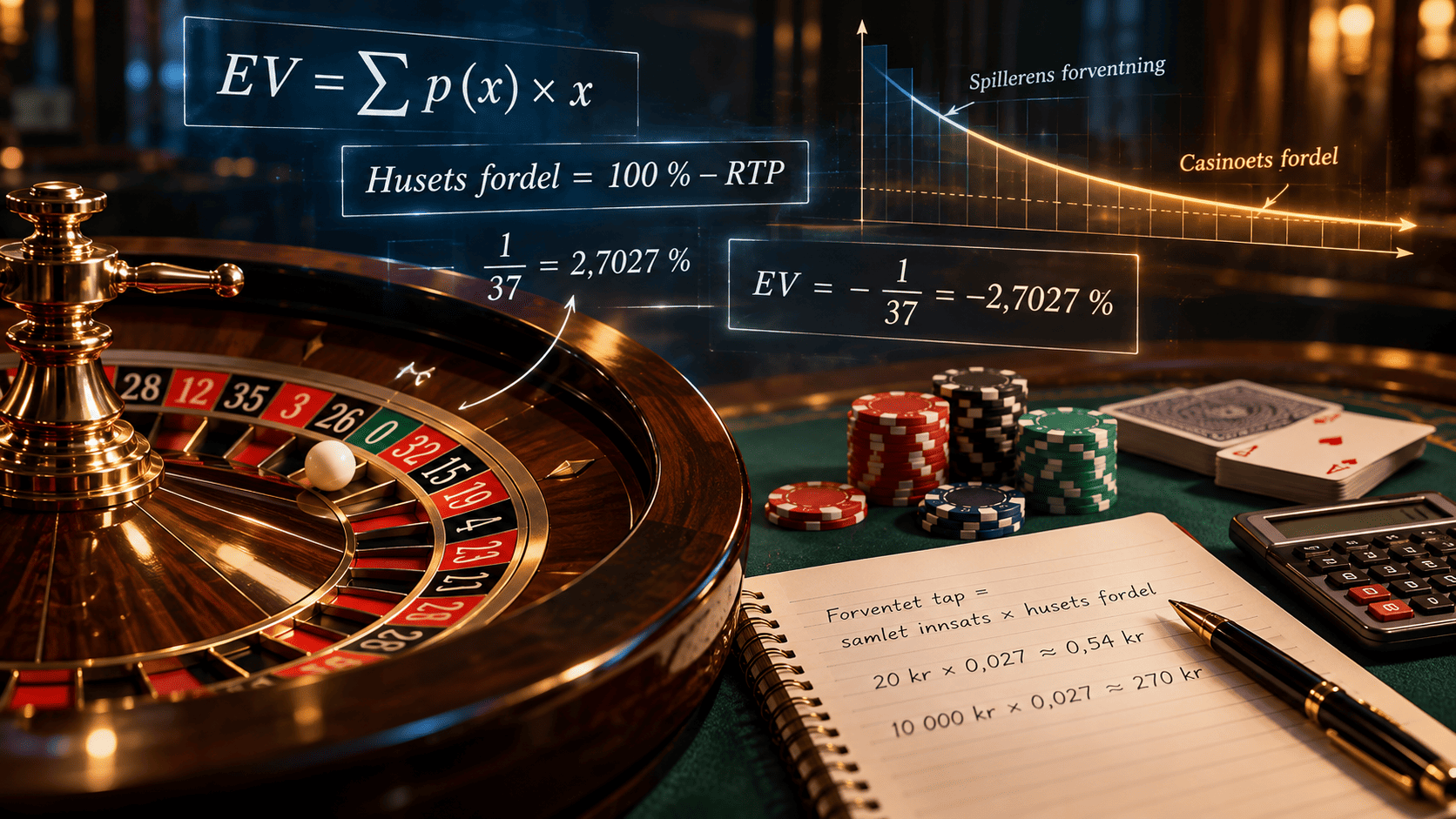 Husets fordel og matematikken som ligger bak casinospill