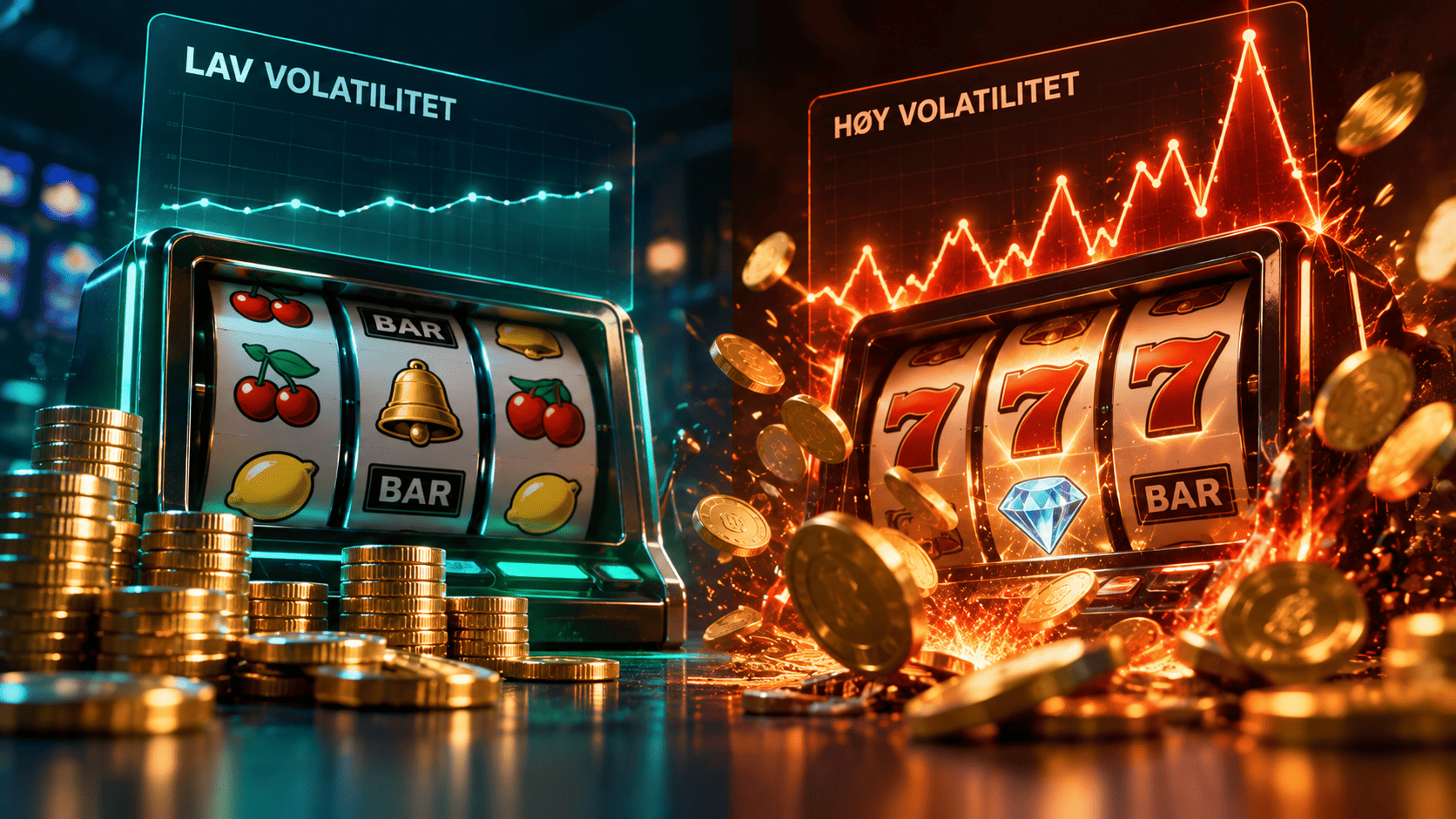 Volatilitet i spilleautomater fra jevne utbetalinger til store svingninger